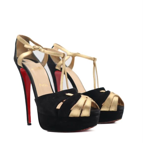 Christian Louboutin Glennalta Suede T-Strap Platform Pump Size 39 - Picture 2 of 10